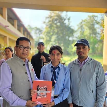 Student receiving a certificate